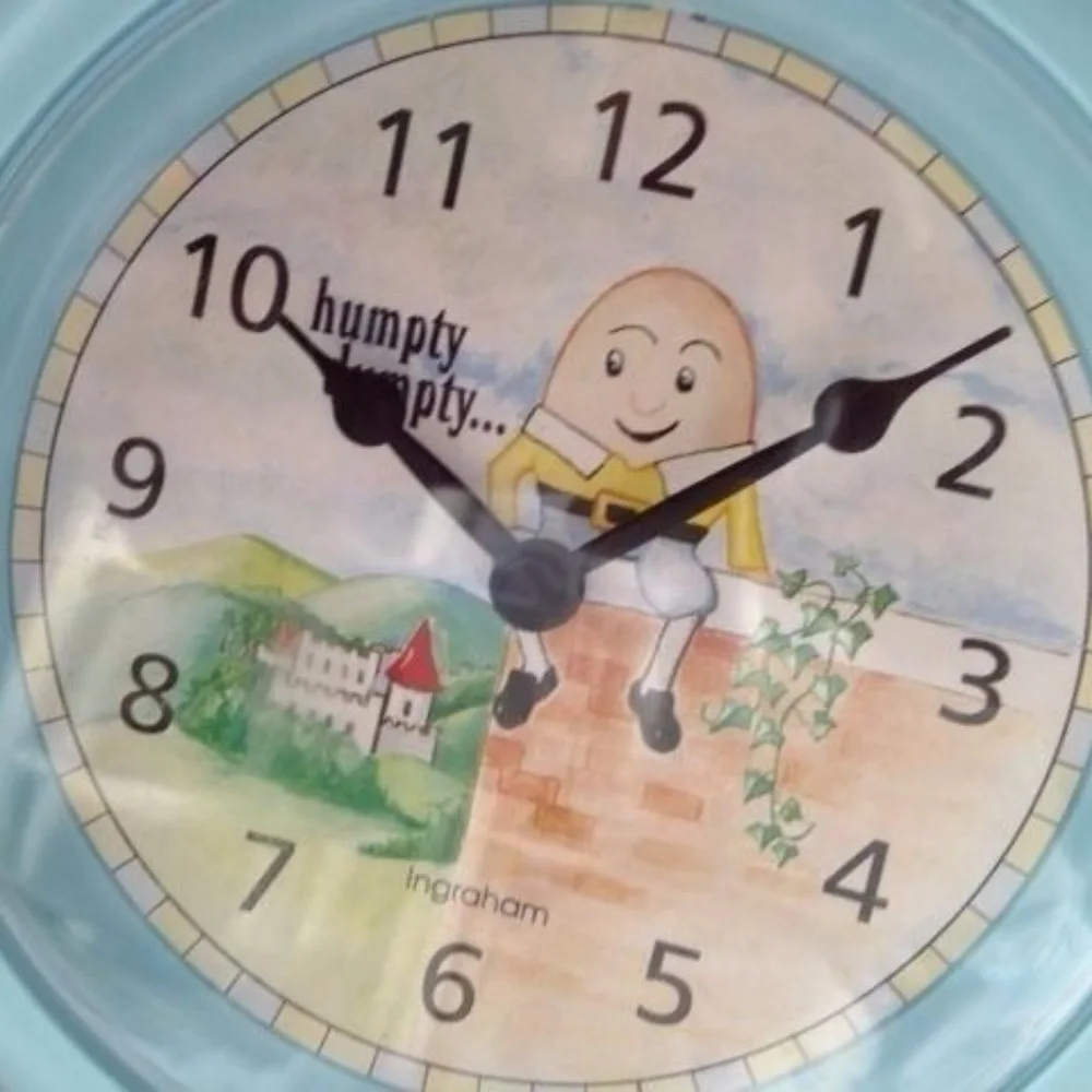 Humpty Dumpty Clock Ingraham Vintage New in Box